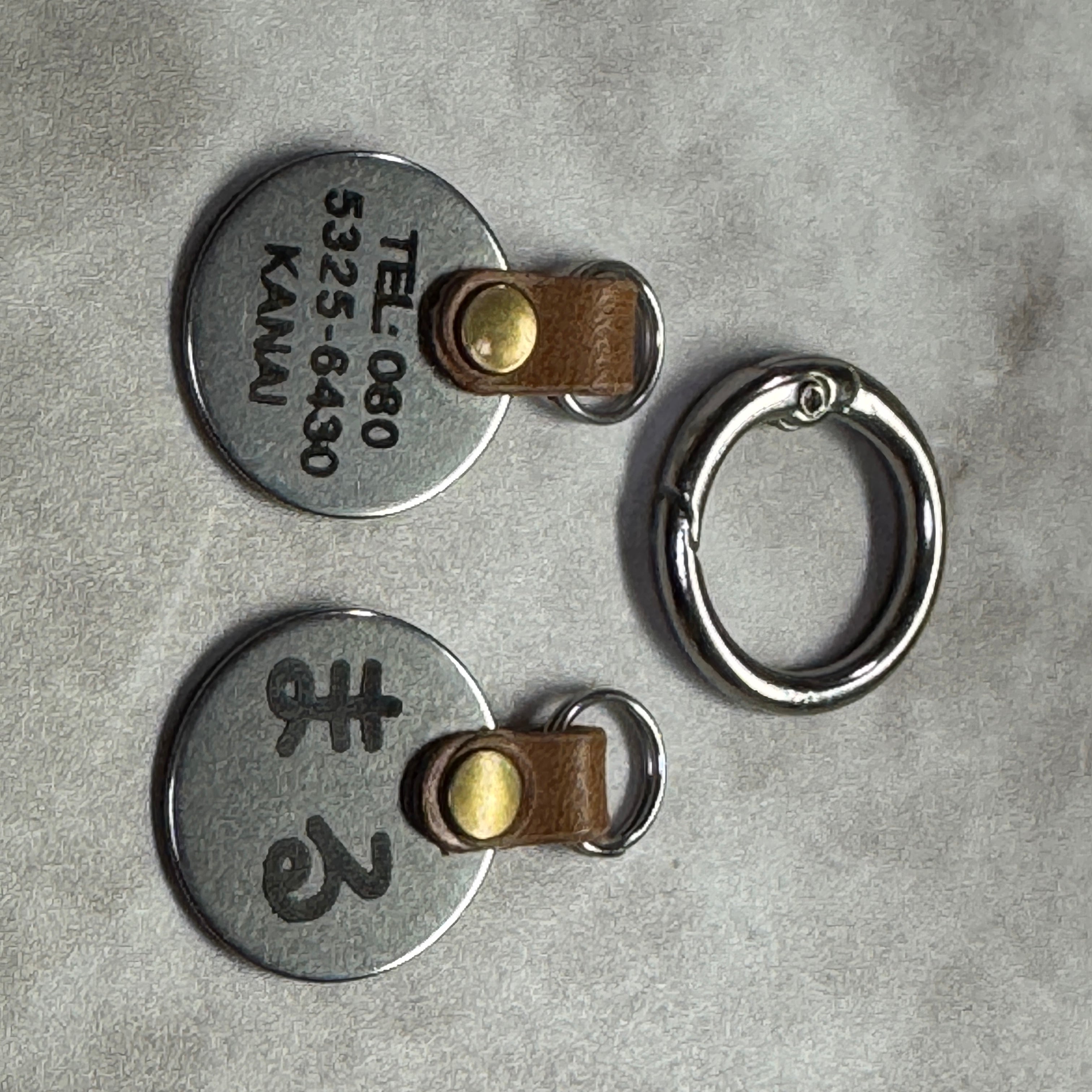 わんちゃん、ねこちゃん用首輪チャーム（名入れ）